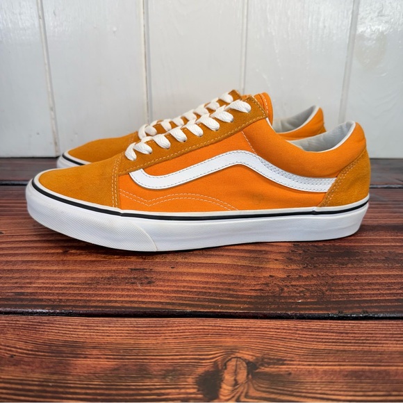 Vans Other - Vans Old Skool Orange Canvas & Suede Sneakers Men’s 10